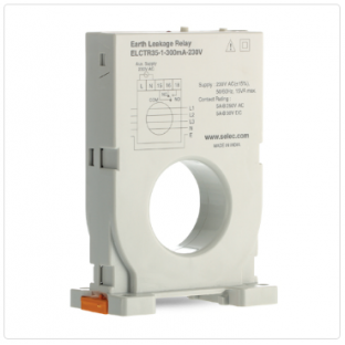 Earth Leakage Relay with Inbuilt CBCT, 300mA Fixed ELCTR35-1-300mA-230V